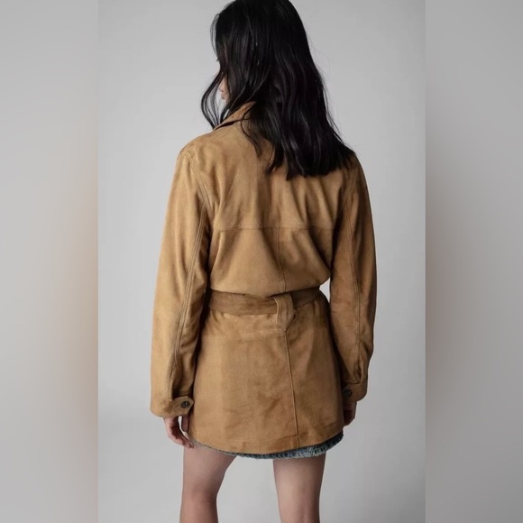 Zadig & Voltaire Mikel Daim Suede Leather Jacket - Picture 2 of 5